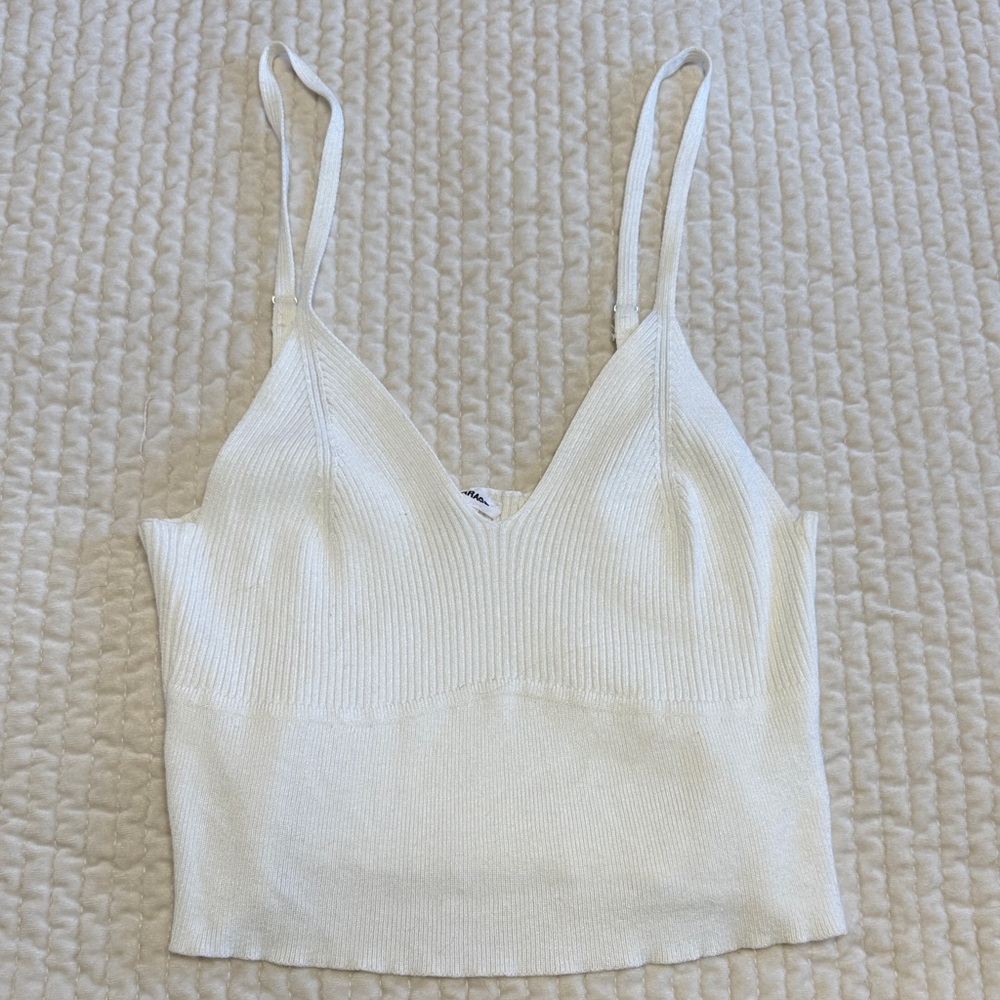 GARAGE WHITE KNIT TOP